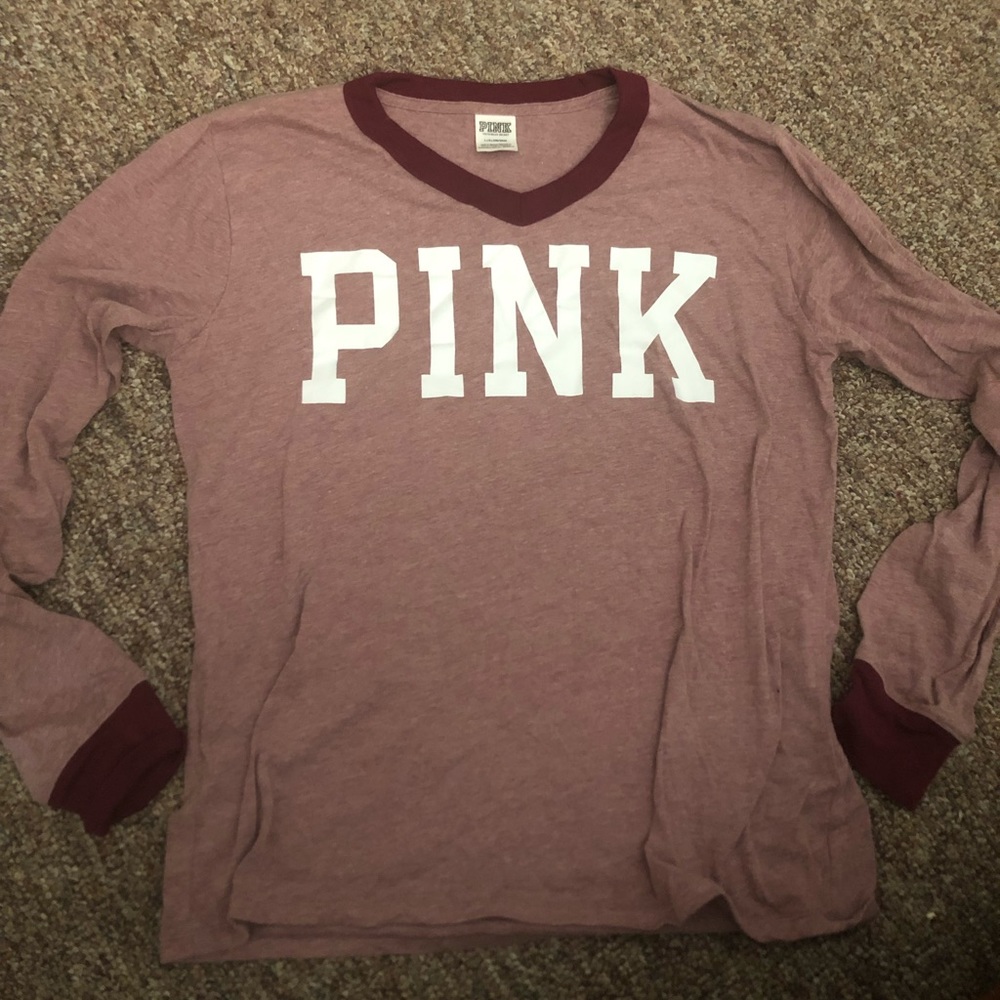 PINK Log Sleeve Sleep Shirt